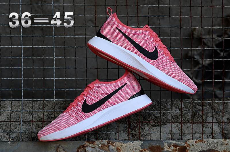 Women Nike Dualtone Racer Pink Black White Shoes